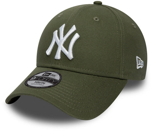 New York Yankees Kids New Era 9Forty League Essential Olive Baseball Cap