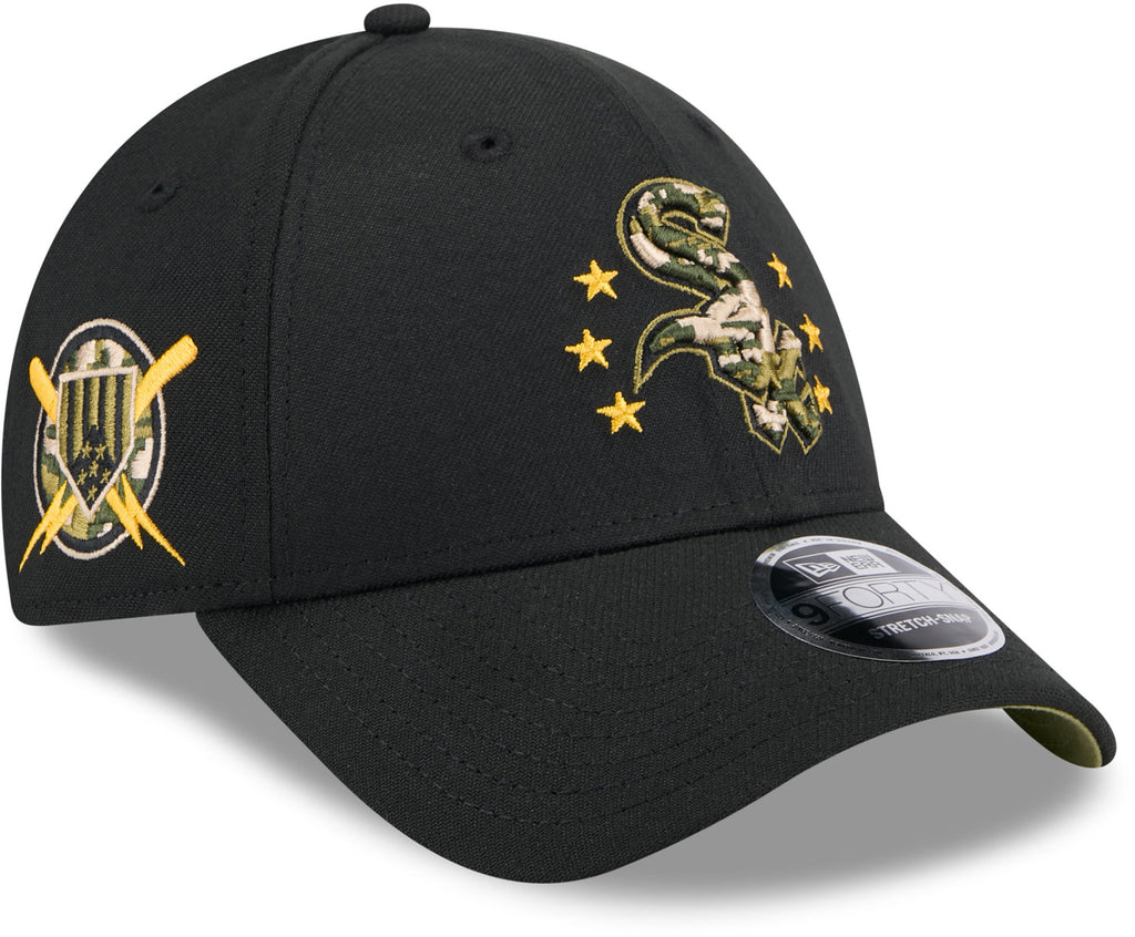Chicago White Sox New Era 9Forty MLB 2024 Armed Forces Day Black Baseball Cap - pumpheadgear, baseball caps