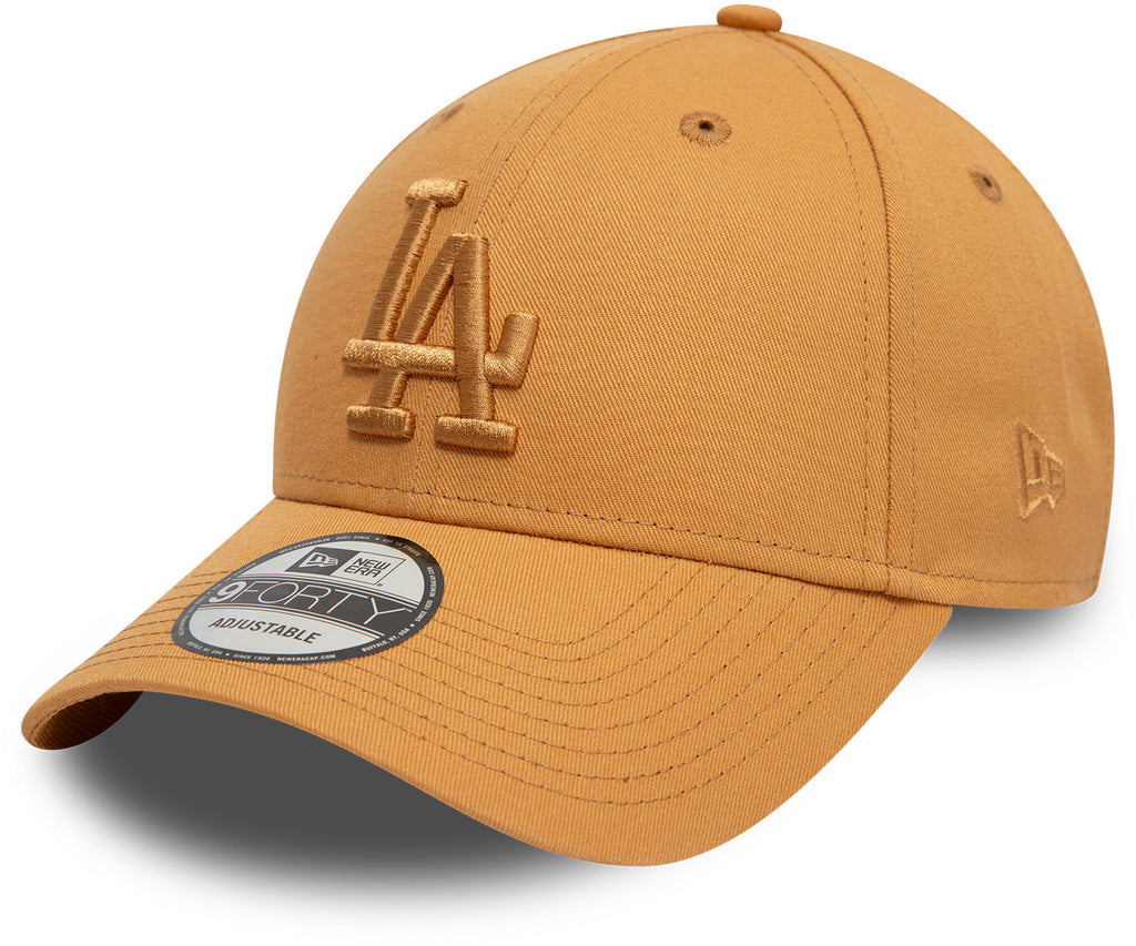 Los Angeles Dodgers New Era 9Forty League Essential Tan Baseball Cap - pumpheadgear, baseball caps