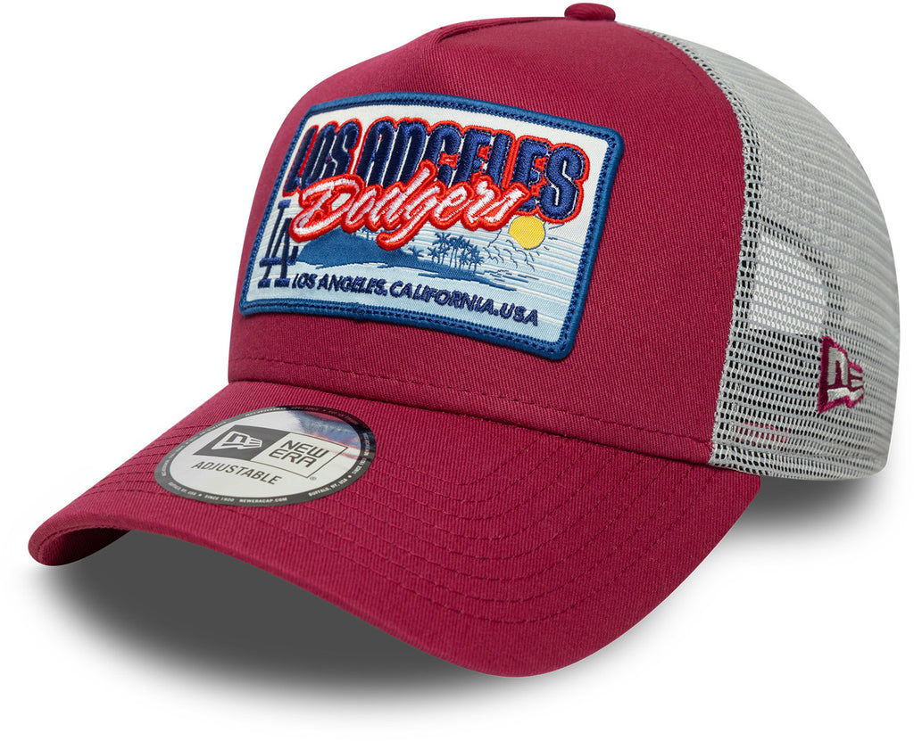 Los Angeles Dodgers New Era MLB Patch Cardinal Trucker Cap - pumpheadgear, baseball caps