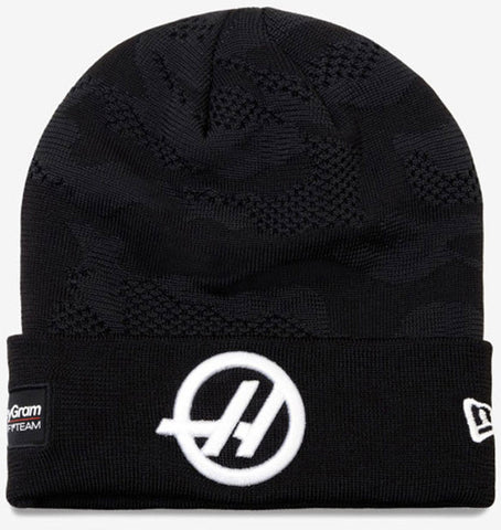 Haas F1 New Era Driver Oliver Bearman Black Camo Cuff Beanie
