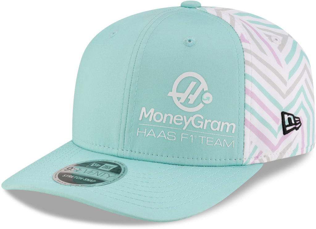 Haas F1 New Era 9Seventy Miami GP Stretch Snapback Cap - pumpheadgear, baseball caps