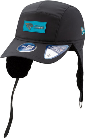 Jacksonville Jaguars New Era Sideline 2025 Cold Weather Runner Dog Ear Adjustable Cap