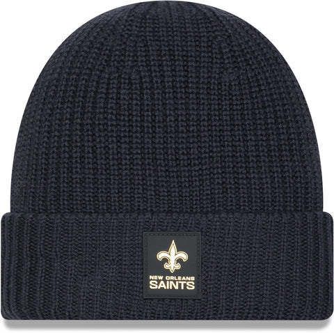 New Orleans Saints New Era NFL 2025 Sideline Cold Weather Cuff Knit Beanie