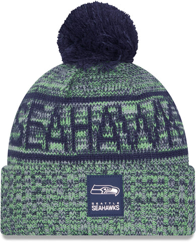 Seattle Seahawks New Era NFL 2025 Sideline Cold Weather Sport Knit Bobble Hat
