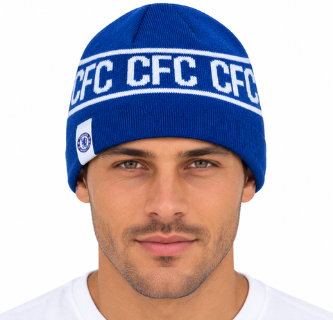 チェルシー FC ニューエラ ワードマーク スカル ニット ビーニー