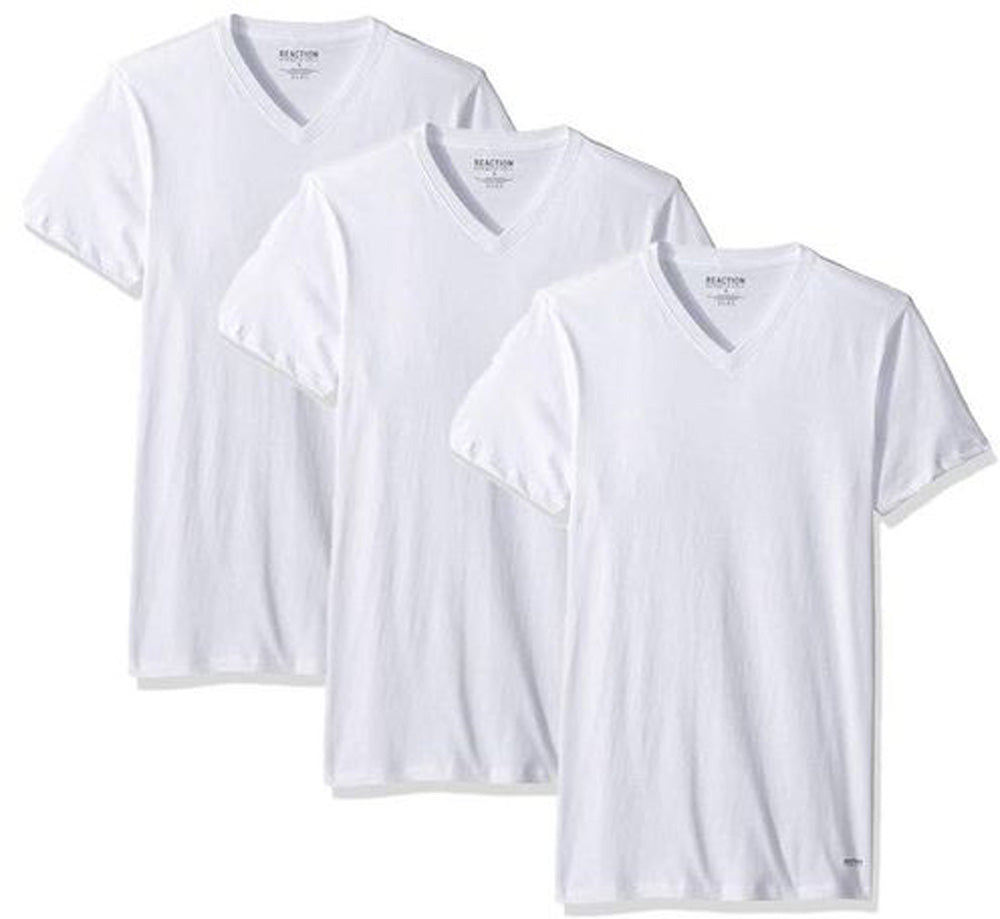 Kenneth Cole 3-Pack Mens V-Neck White T-Shirt - pumpheadgear, baseball caps