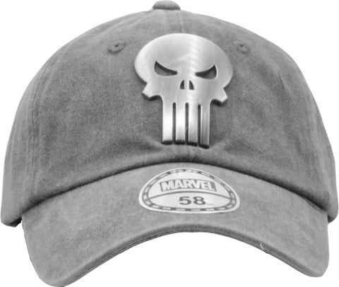 Marvel Comics The Punisher Metal Logo Denim Baseball Cap