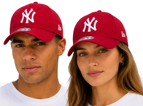 New Era Gorra de béisbol ajustable escarlata 940 League Basic NY Yankees