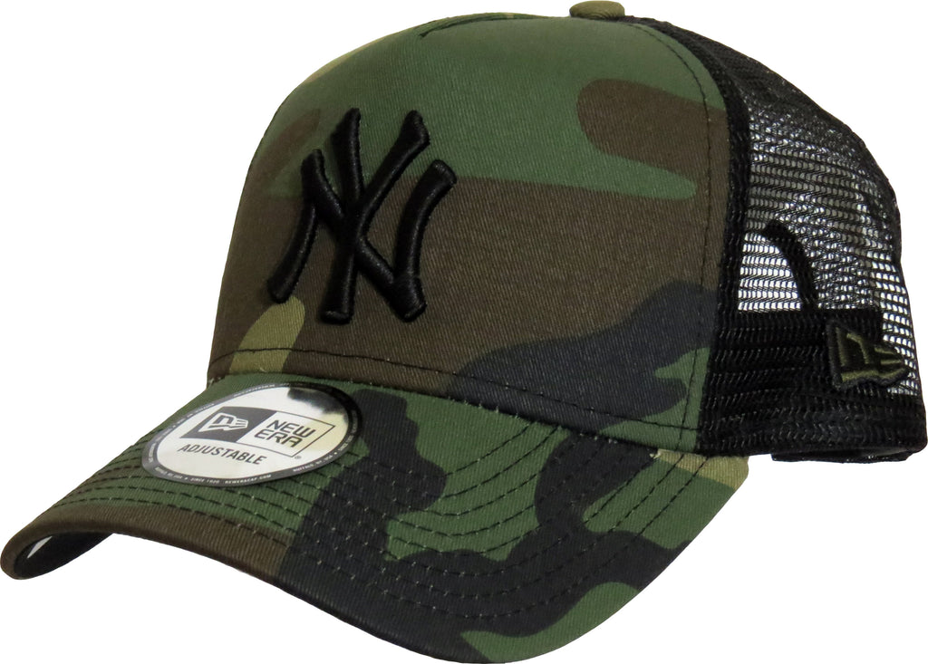 New York Yankees New Era Woodland Camo Clean Trucker Cap - pumpheadgear, baseball caps