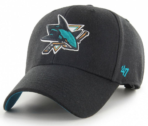 San Jose Sharks 47 Brand MVP Black Ballpark NHL Team Snapback Cap - lovemycap