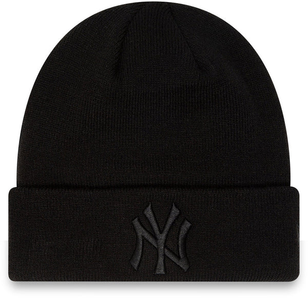 New York Yankees New Era Black Beanie MLB Essential Cuff Knit Hat