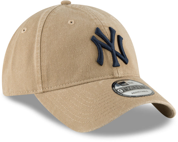New York Yankees New Era 9Twenty MLB Core Classic Khaki Baseball Cap - lovemycap