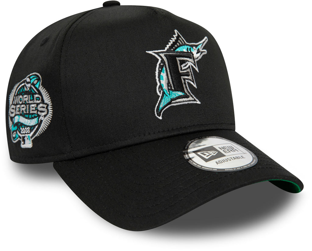 Florida Marlins New Era E-Frame Vintage Patch Black Cap - lovemycap