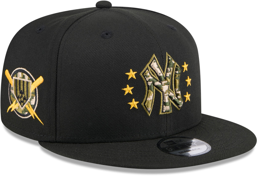 New York Yankees New Era 9Fifty MLB 2024 Armed Forces Day Black Snapback Cap