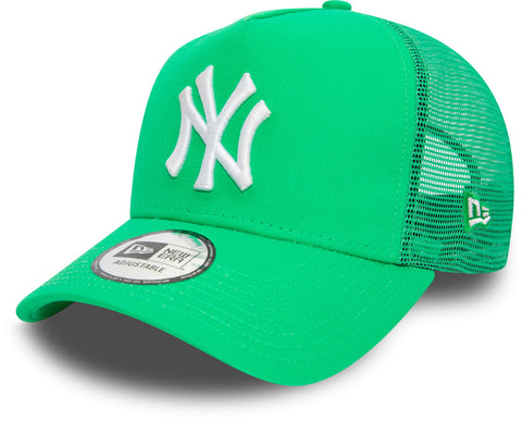 New York Yankees New Era League Essential Green Trucker Cap - pumpheadgear, baseball caps