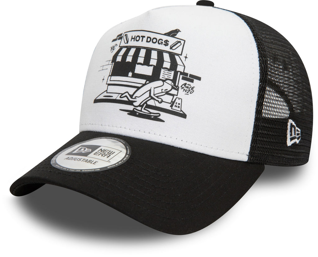 Gorra trucker limpia negra de New Era de los NY Yankees