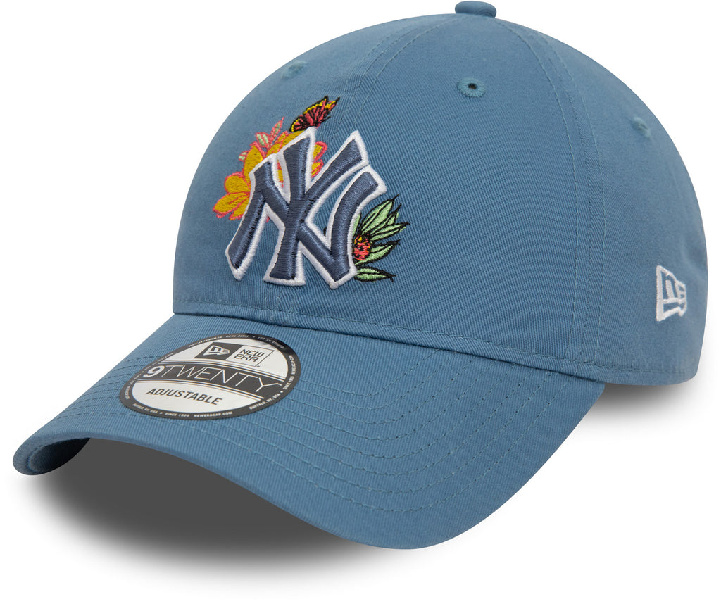 New York Yankees New Era 9Twenty MLB Floral Blue Baseball Cap - pumpheadgear, baseball caps