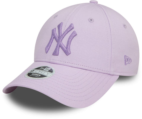 Womens New York Yankees New Era 9Forty Metallic Logo Lilac Baseball Cap - pumpheadgear, baseball caps