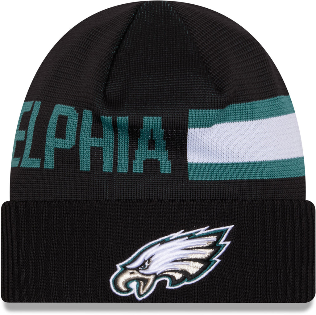 Philadelphia Eagles New Era NFL 2024 Sideline Tech Knit Beanie - pumpheadgear, baseball caps