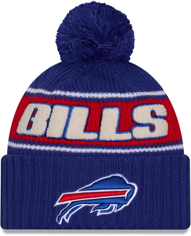 Buffalo Bills New Era NFL 2024 Sideline Sport Knit Bobble Hat - pumpheadgear, baseball caps