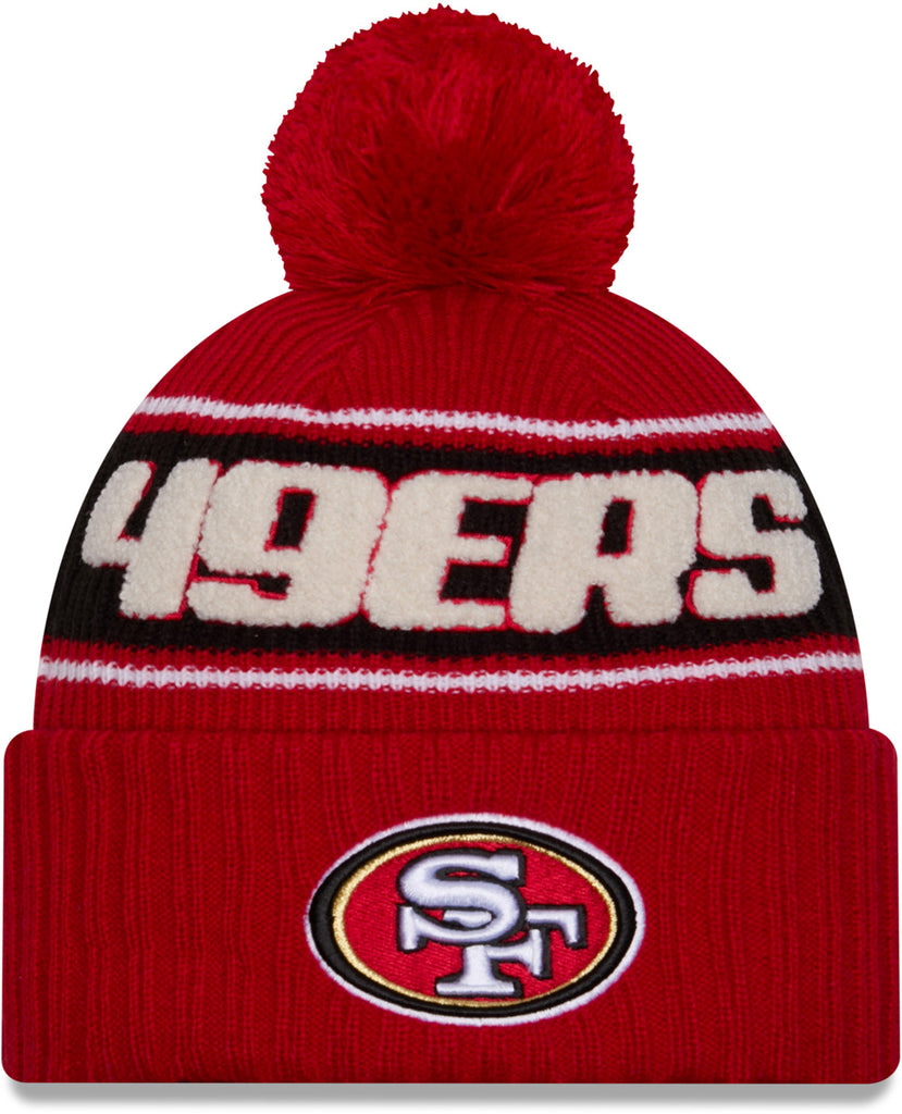 San Francisco 49Ers New Era NFL 2024 Sideline Sport Knit Bobble Hat - pumpheadgear, baseball caps