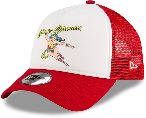 Wonder Woman DC Comics New Era Kids Scarlet Trucker Cap (Age 6 - 12 Years)