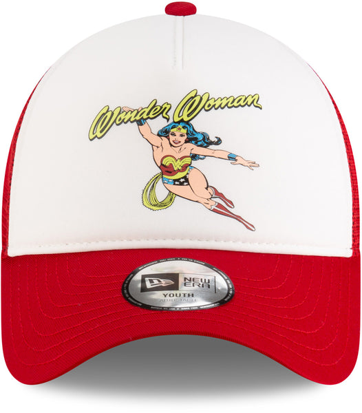 Wonder Woman DC Comics New Era Kids Scarlet Trucker Cap (Age 6 - 12 Years)