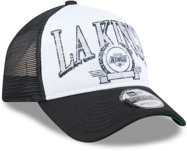 Los Angeles Kings New Era 9Forty A-Frame Distressed Trucker Cap