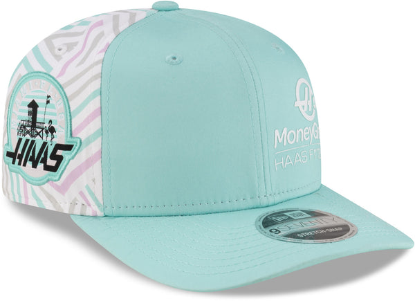 Haas F1 New Era 9Seventy Miami GP Stretch Snapback Cap - pumpheadgear, baseball caps