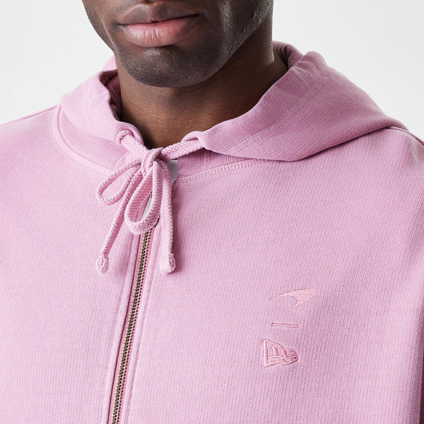 McLaren Racing New Era Washed Cool Pink Full Zip Oversized Hoody