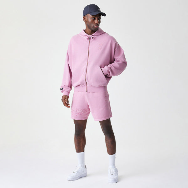 McLaren Racing New Era Washed Cool Pink Full Zip Oversized Hoody