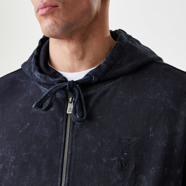 McLaren Racing New Era Washed Black Full Zip Oversized Hoody