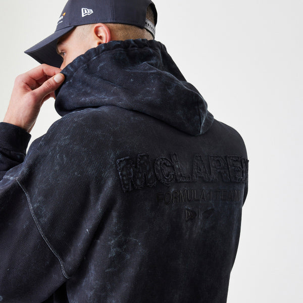 McLaren Racing New Era Washed Black Full Zip Oversized Hoody