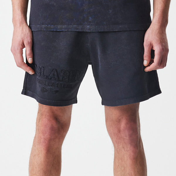 McLaren Racing Shorts Black New Era Vintage Wash Cotton F1 Team Shorts