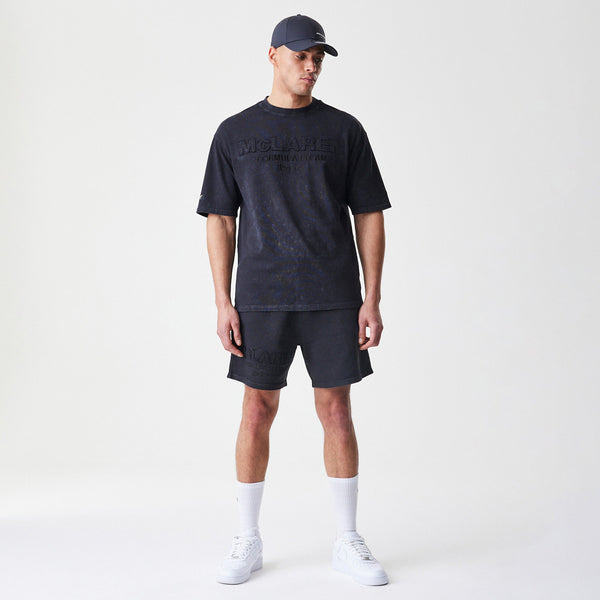 McLaren Racing Shorts Black New Era Vintage Wash Cotton F1 Team Shorts