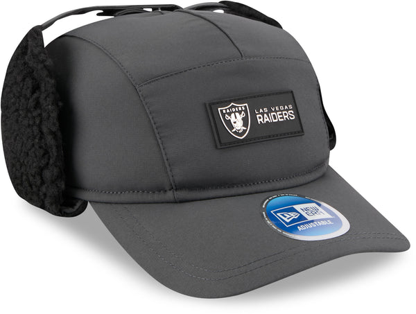 Las Vegas Raiders New Era Sideline 2025 Cold Weather Runner Dog Ear Adjustable Cap