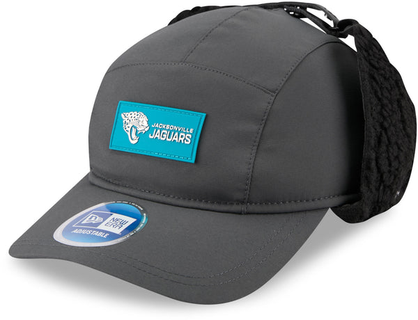 Jacksonville Jaguars New Era Sideline 2025 Cold Weather Runner Dog Ear Adjustable Cap