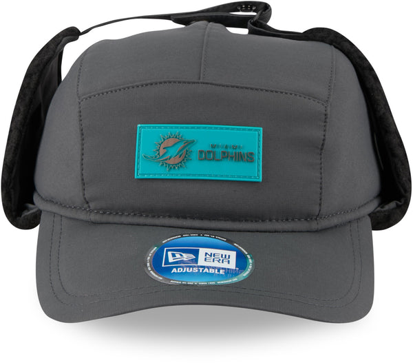 Miami Dolphins New Era Sideline 2025 Cold Weather Runner Dog Ear Adjustable Cap