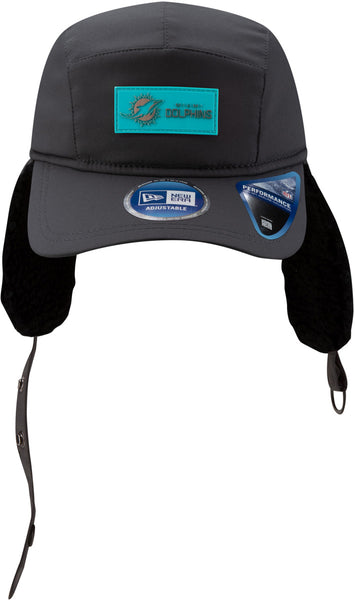 Miami Dolphins New Era Sideline 2025 Cold Weather Runner Dog Ear Adjustable Cap