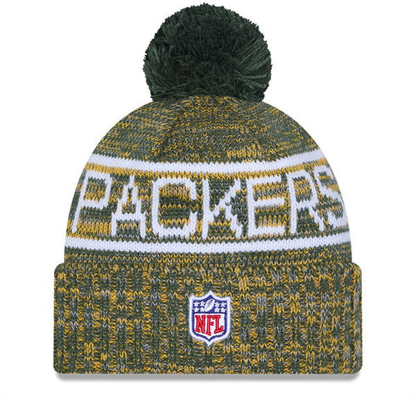 Green Bay Packers New Era NFL 2025 Sideline Cold Weather Sport Knit Bobble Hat
