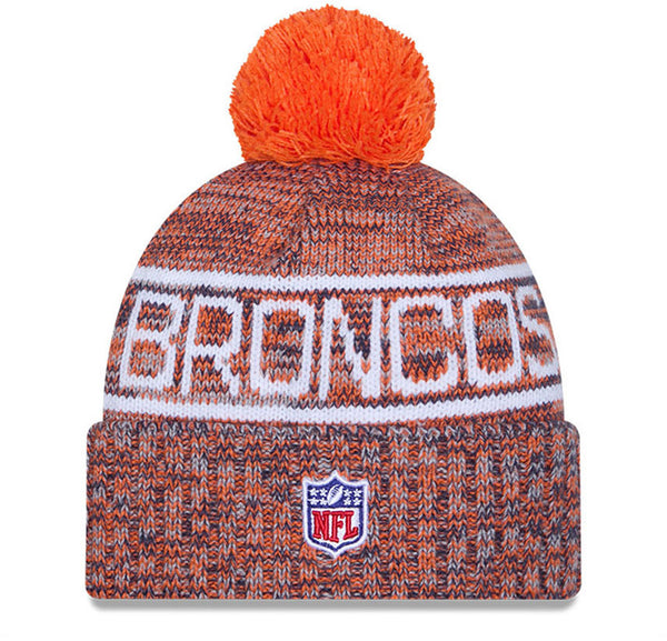 Denver Broncos New Era NFL 2025 Sideline Cold Weather Sport Knit Bobble Hat