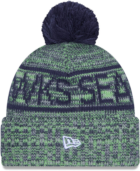 Seattle Seahawks New Era NFL 2025 Sideline Cold Weather Sport Knit Bobble Hat