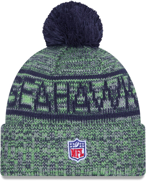 Seattle Seahawks New Era NFL 2025 Sideline Cold Weather Sport Knit Bobble Hat