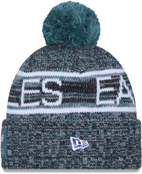 Philadelphia Eagles New Era NFL 2025 Sideline Cold Weather Sport Knit Bobble Hat