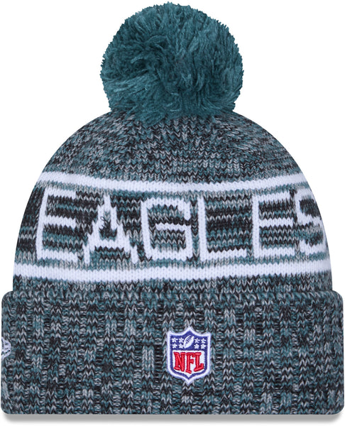 Philadelphia Eagles New Era NFL 2025 Sideline Cold Weather Sport Knit Bobble Hat