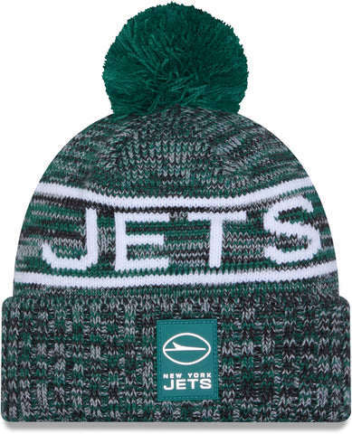 New York Jets New Era NFL 2025 Sideline Cold Weather Sport Knit Bobble Hat
