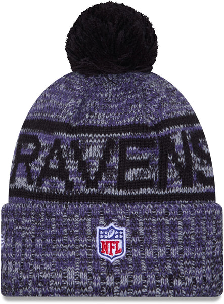 Baltimore Ravens New Era NFL 2025 Sideline Cold Weather Sport Knit Bobble Hat