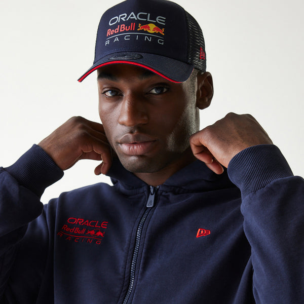 Red Bull Racing New Era Oversized Zip Thru Navy Hoody