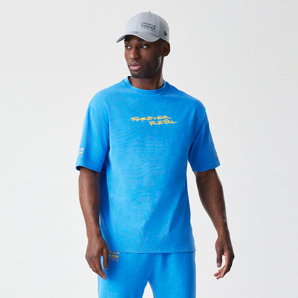 Red Bull Racing New Era Back Graphic Blue Oversized T-Shirt